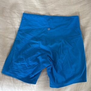 Lululemon blue biker shorts with small imperfection